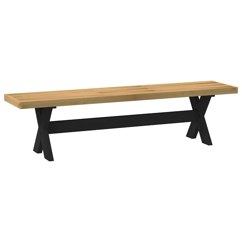 Spisebenk NOAIN X-formede ben 180x40x45 cm heltre furu