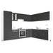 Kjøkkenskapssett 14 deler Porto svart konstruert tre