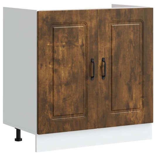 Kjøkkenskap Kalmar 2 pcs Brun 80 x 46 x 81.5 cm Konstruert tre
