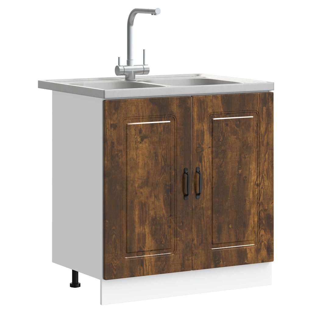 Kjøkkenskap Kalmar Røkt eik 80 x 46 x 81,5 cm Konstruert tre