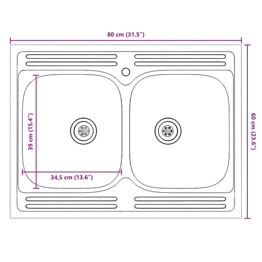 Kjøkkenskap Kalmar 2 pcs Brun 80 x 46 x 81.5 cm Konstruert tre