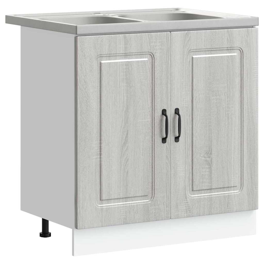 Kjøkkenskap Kalmar Grå Sonoma 80 x 46 x 81,5 cm Konstruert tre