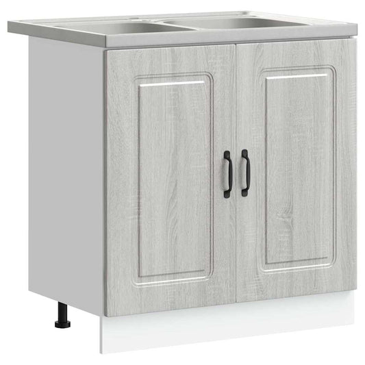 Kjøkkenskap Kalmar Grå Sonoma 80 x 46 x 81,5 cm Konstruert tre