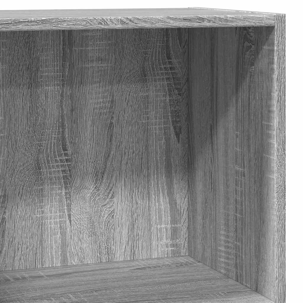 Bokhylle grå sonoma 40x24x76 cm konstruert tre