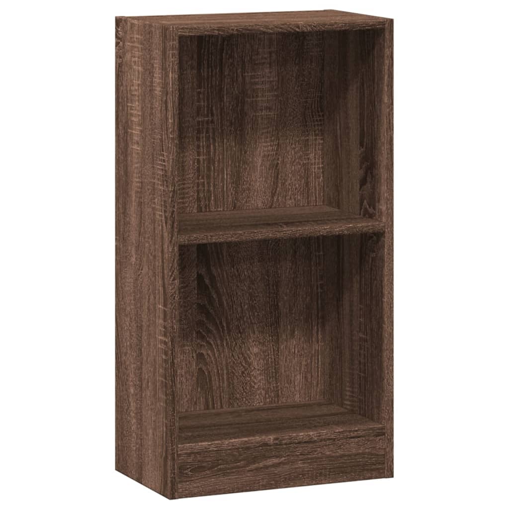 Bokhylle brun eik 40x24x76 cm konstruert tre