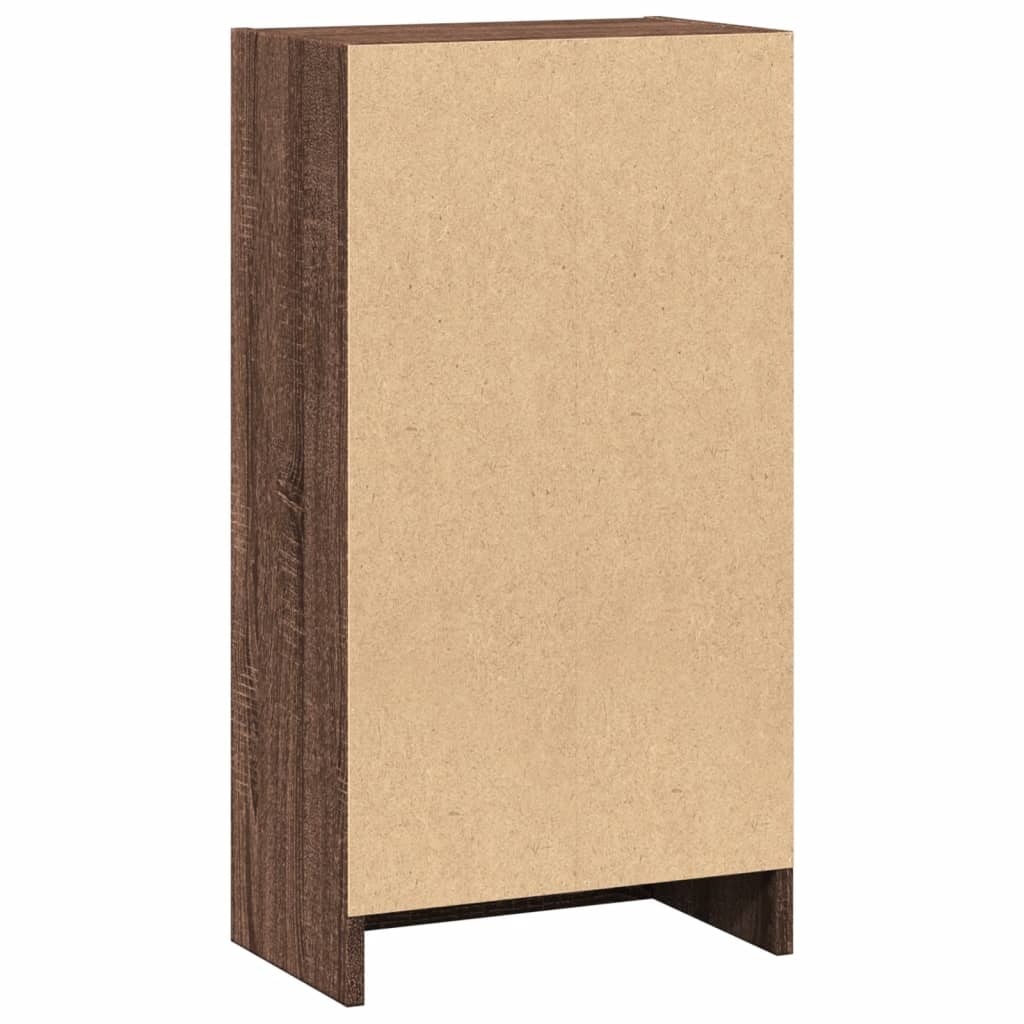 Bokhylle brun eik 40x24x76 cm konstruert tre