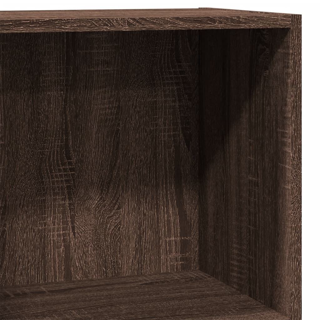 Bokhylle brun eik 40x24x76 cm konstruert tre