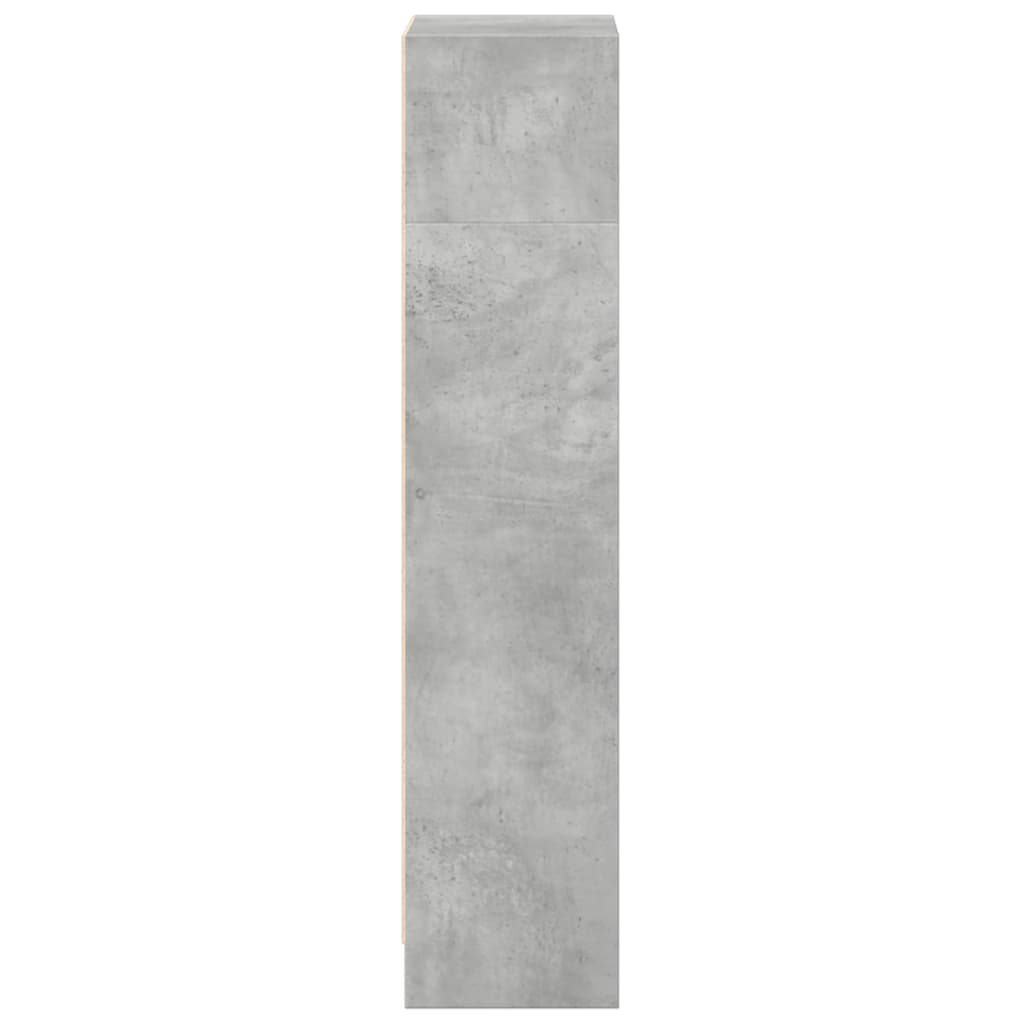 Bokhylle betonggrå 40x24x109 cm konstruert tre