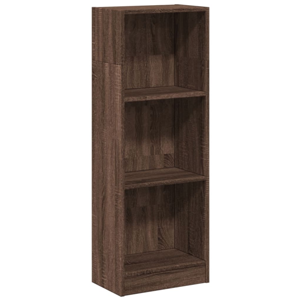 Bokhylle brun eik 40x24x109 cm konstruert tre