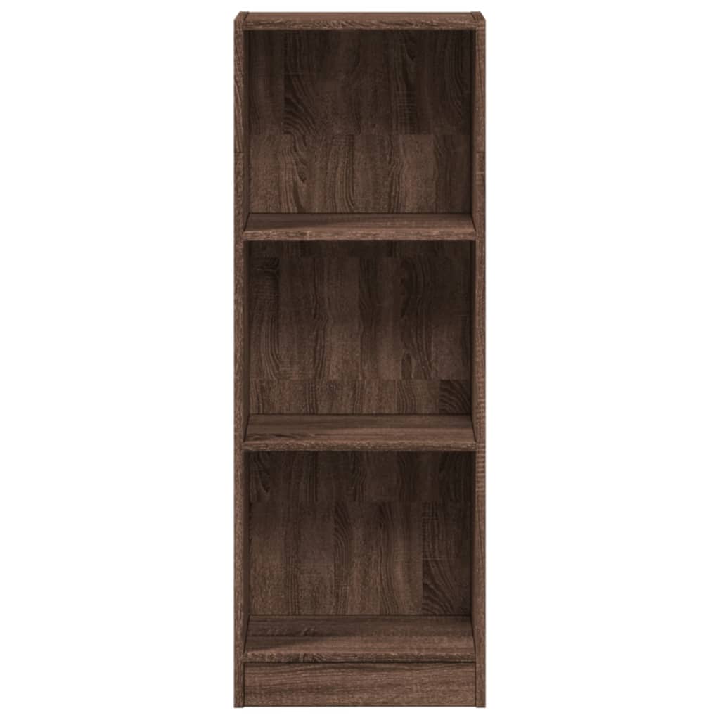 Bokhylle brun eik 40x24x109 cm konstruert tre