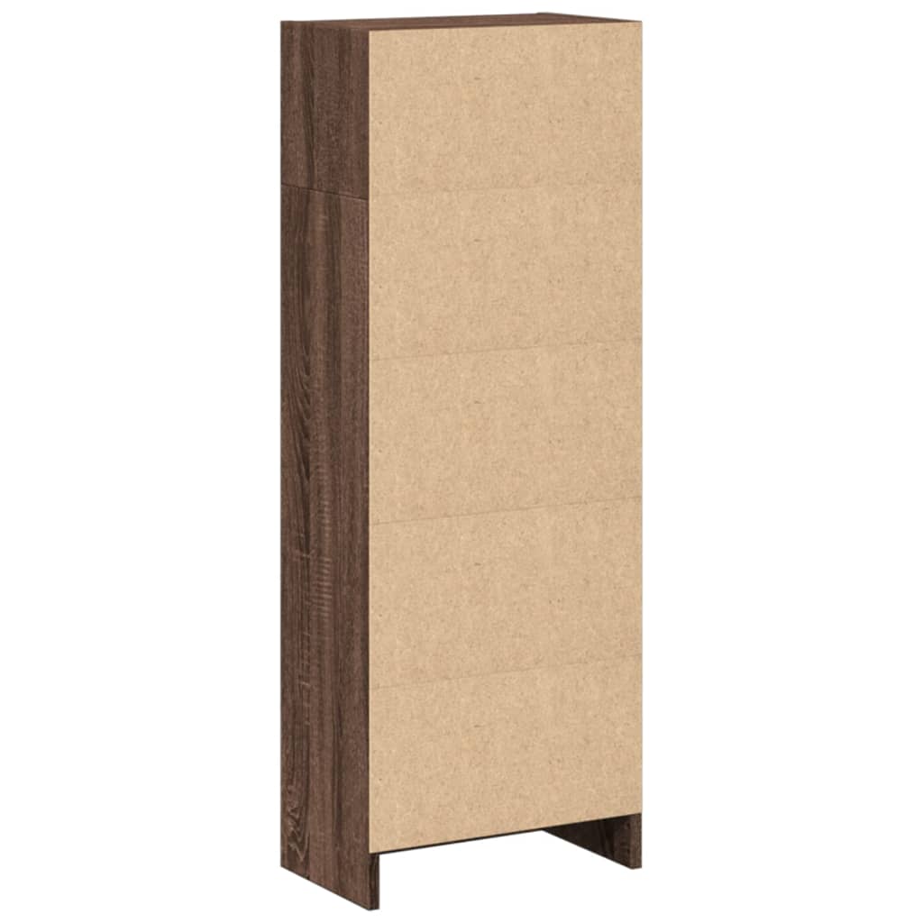Bokhylle brun eik 40x24x109 cm konstruert tre