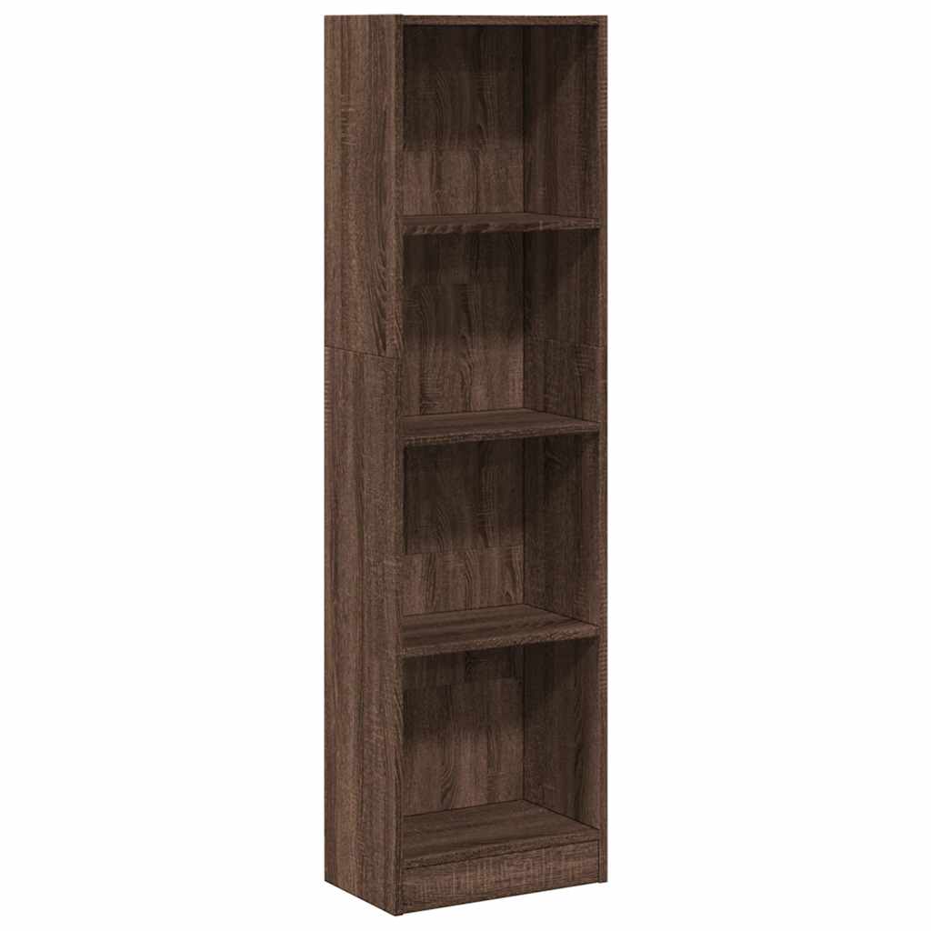 Bokhylle brun eik 40x24x143 cm konstruert tre