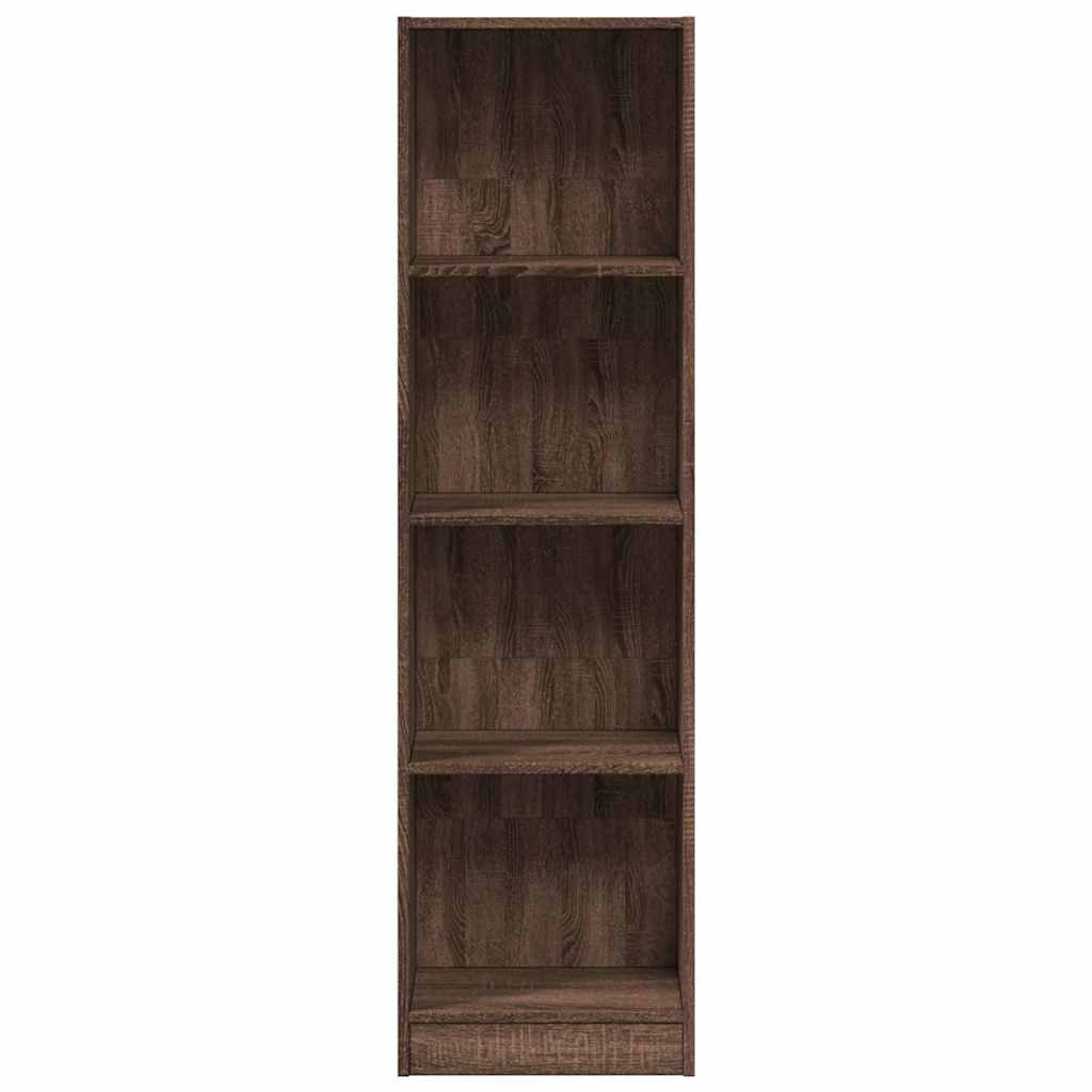 Bokhylle brun eik 40x24x143 cm konstruert tre