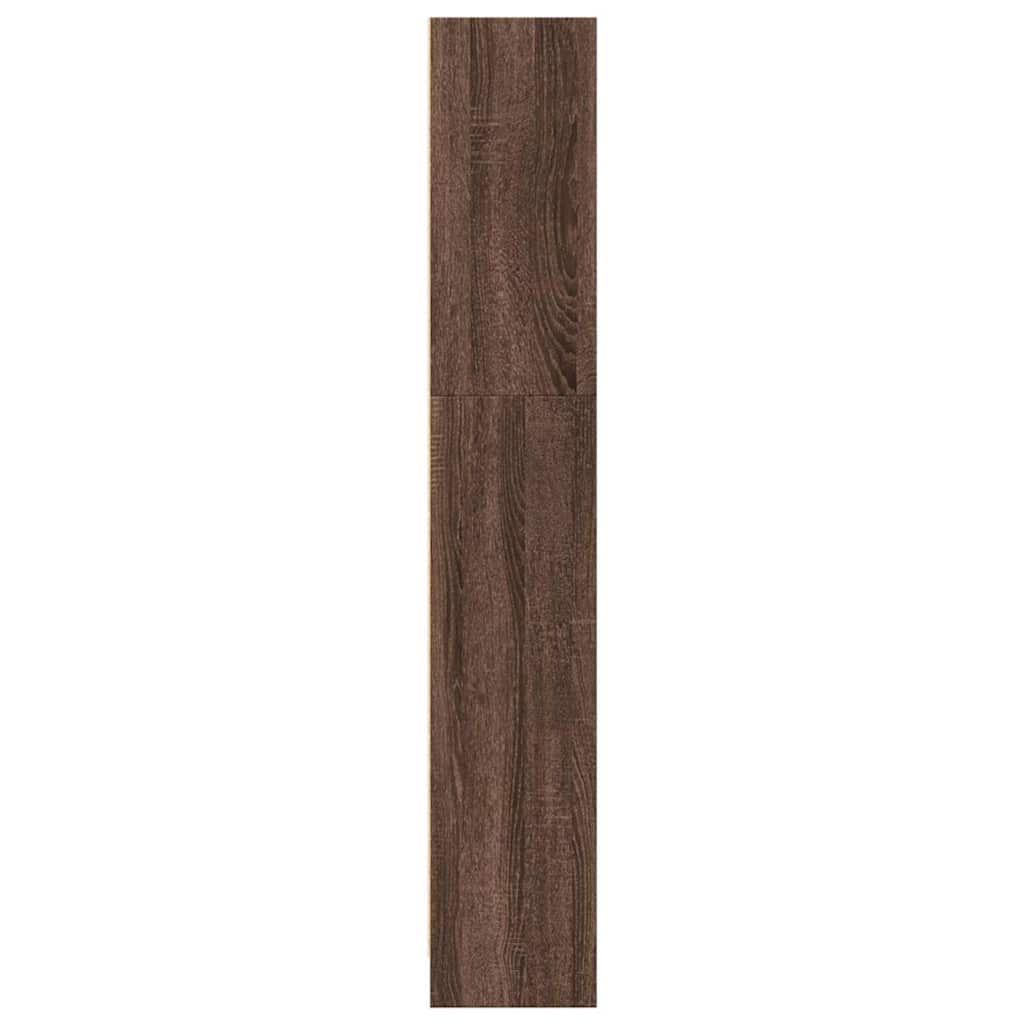 Bokhylle brun eik 40x24x143 cm konstruert tre