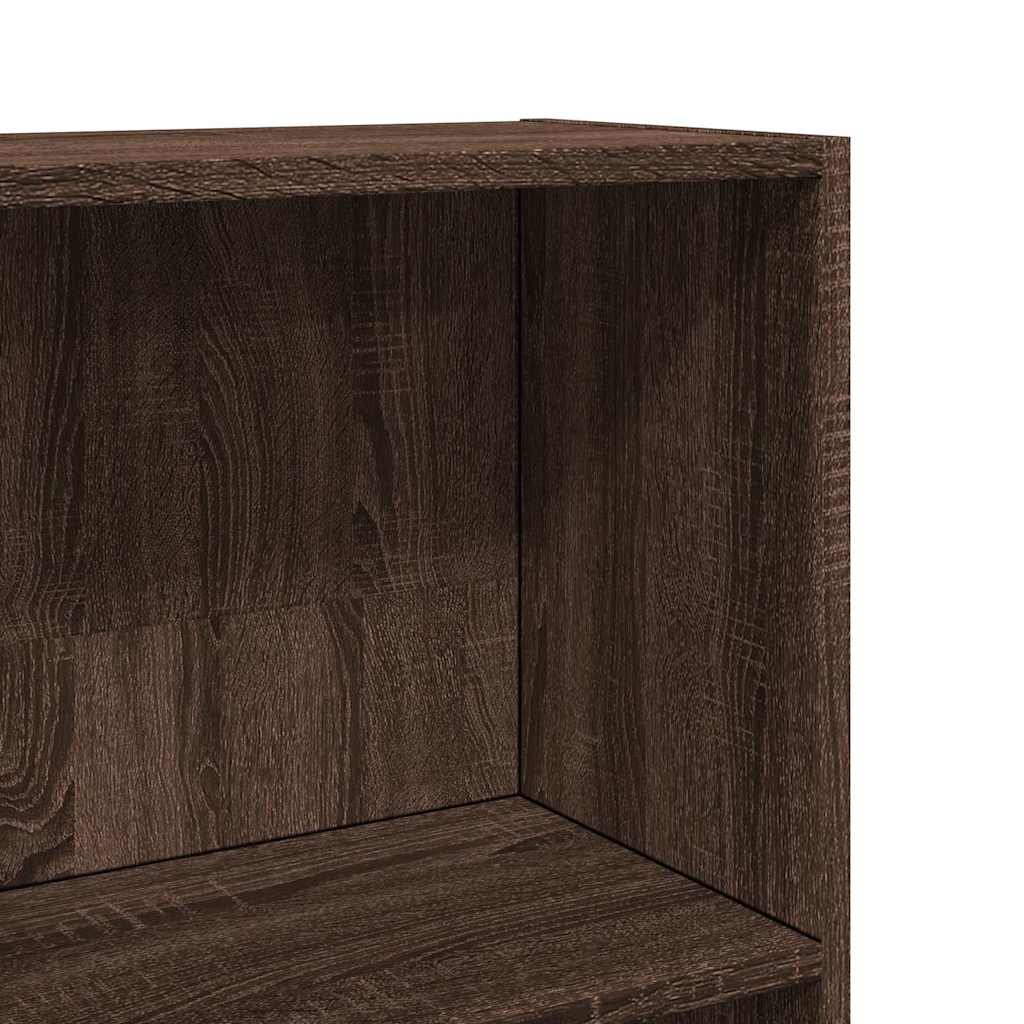 Bokhylle brun eik 40x24x143 cm konstruert tre