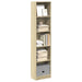 Bokhylle sonoma eik 40x24x176 cm konstruert tre