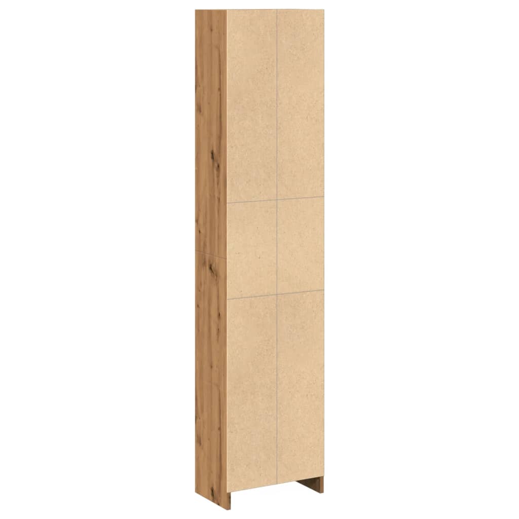 Bokhylle kunstig eik 40x24x176 cm konstruert tre