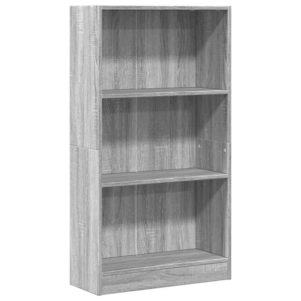 Bokhylle grå sonoma 60x24x109 cm konstruert tre