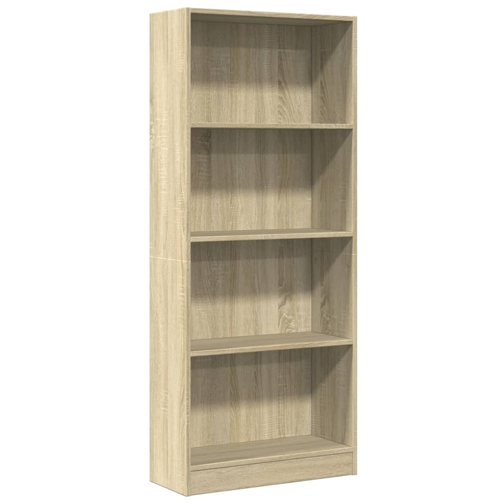 Bokhylle sonoma eik 60x24x143 cm konstruert tre