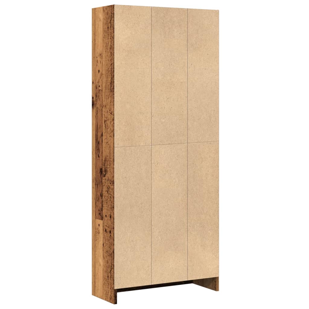 Bokhylle gammelt tre 60x24x143 cm konstruert tre