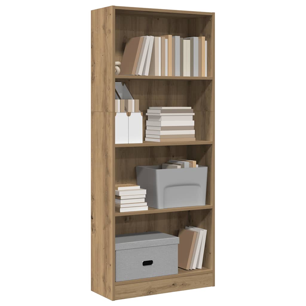Bokhylle artisan eik 60x24x143 cm konstruert tre