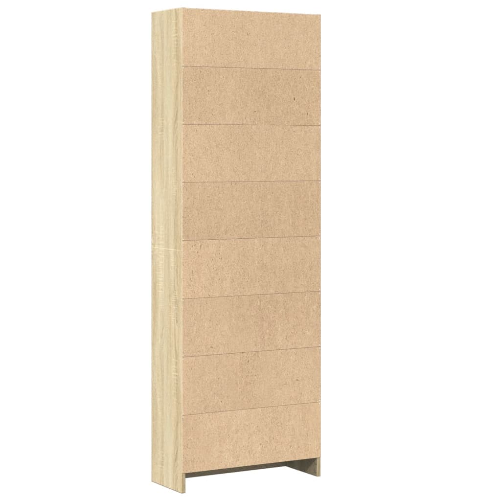 Bokhylle sonoma eik 60x24x176 cm konstruert tre