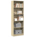 Bokhylle sonoma eik 60x24x176 cm konstruert tre