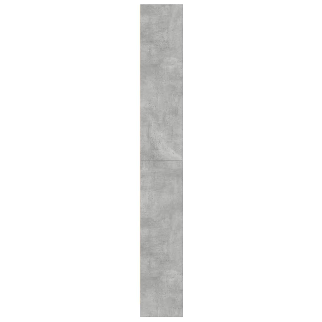 Bokhylle betonggrå 60x24x176 cm konstruert tre