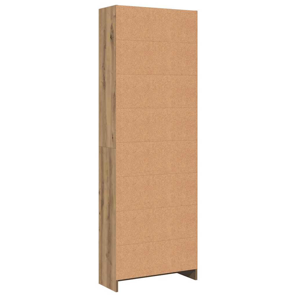 Bokhylle kunstig eik 60x24x176 cm konstruert tre