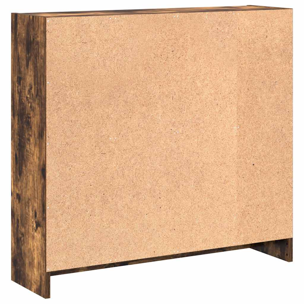 Bokhylle røkt eik 80x24x76 cm konstruert tre