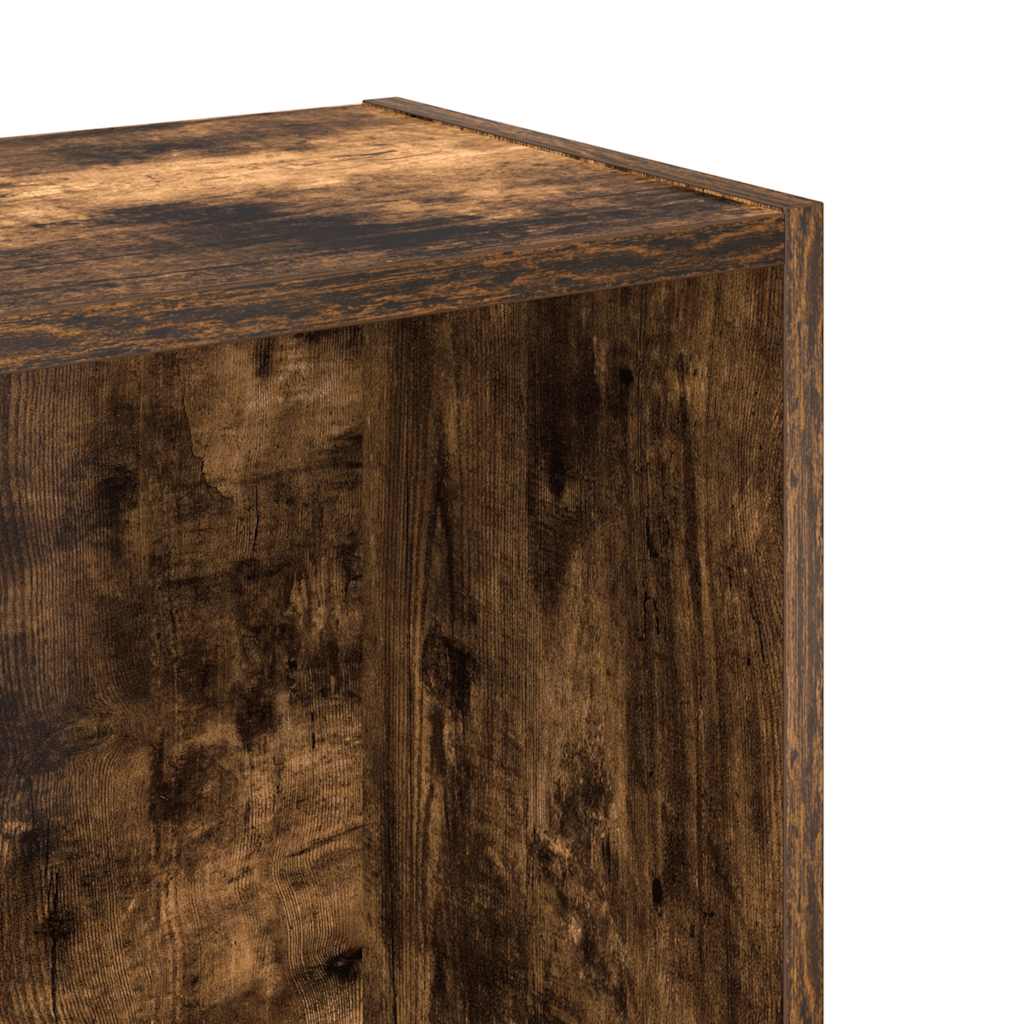 Bokhylle røkt eik 80x24x76 cm konstruert tre