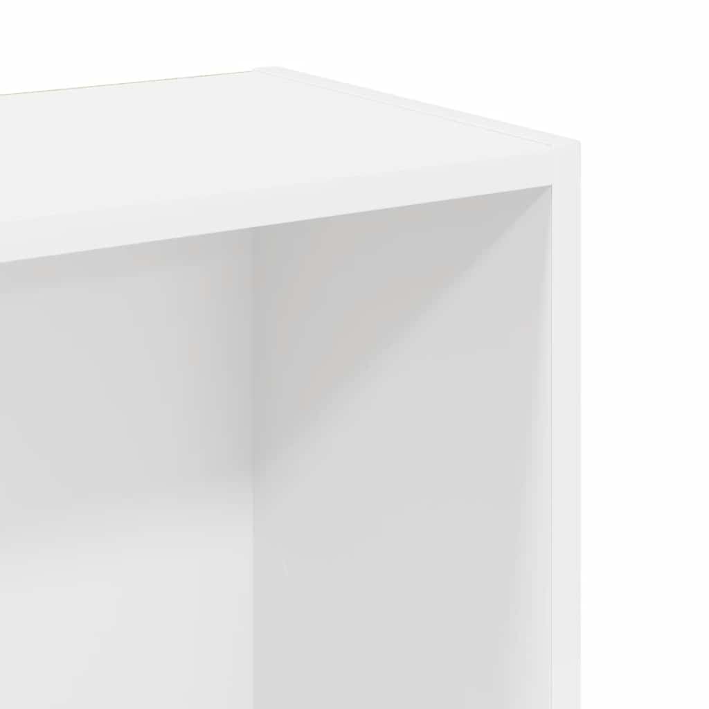 Bokhylle hvit 80x24x109 cm konstruert tre