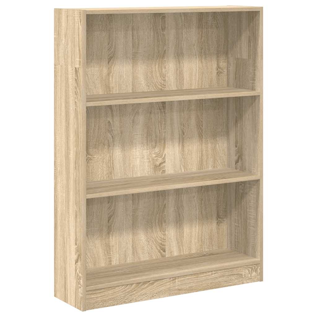 Bokhylle sonoma eik 80x24x109 cm konstruert tre