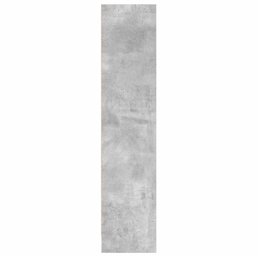 Bokhylle betonggrå 80x24x109 cm konstruert tre