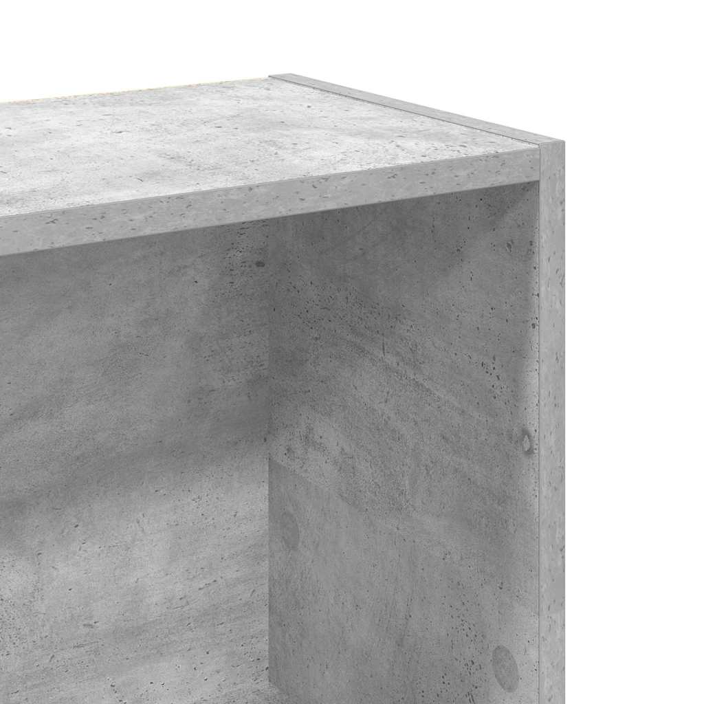 Bokhylle betonggrå 80x24x109 cm konstruert tre