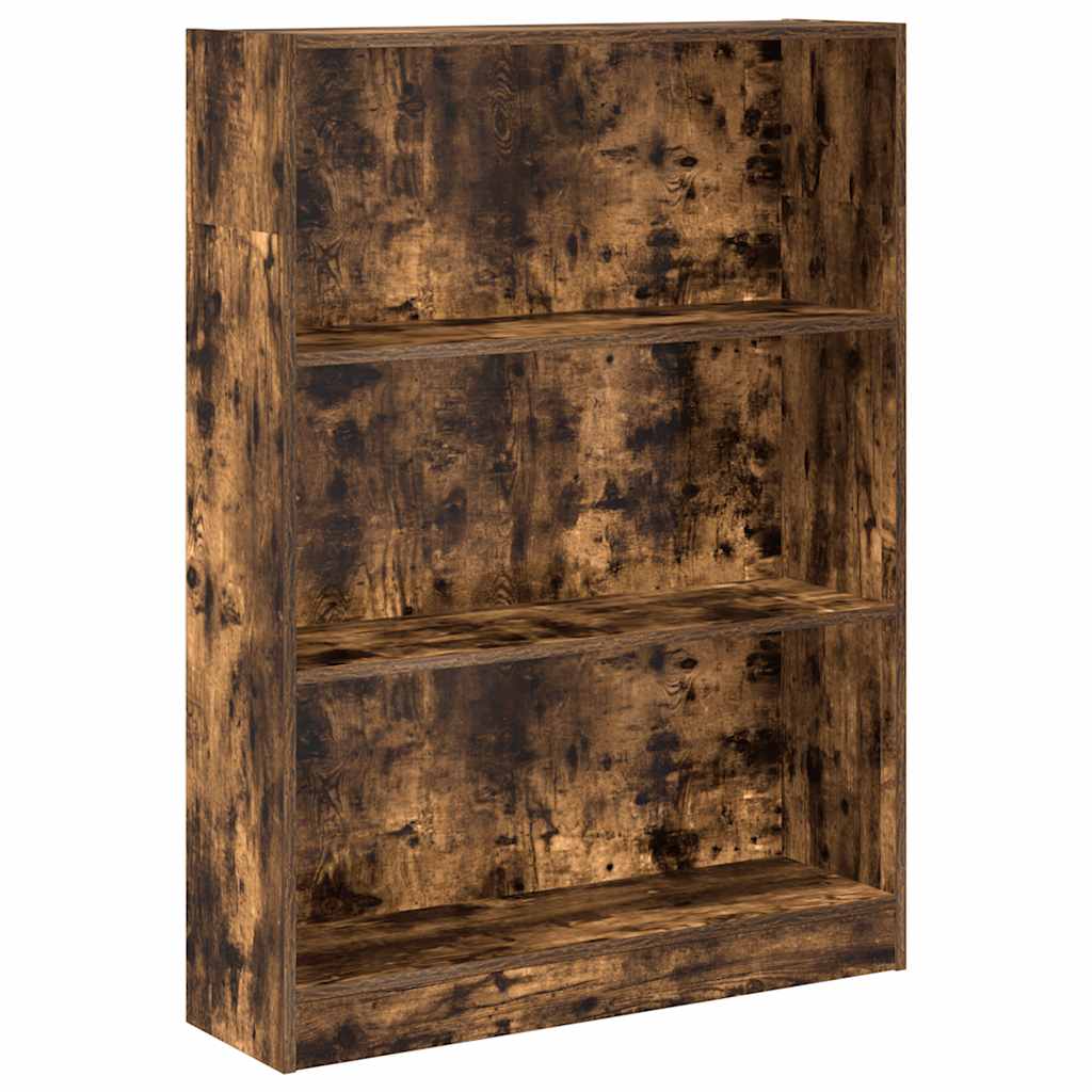 Bokhylle røkt eik 80x24x109 cm konstruert tre