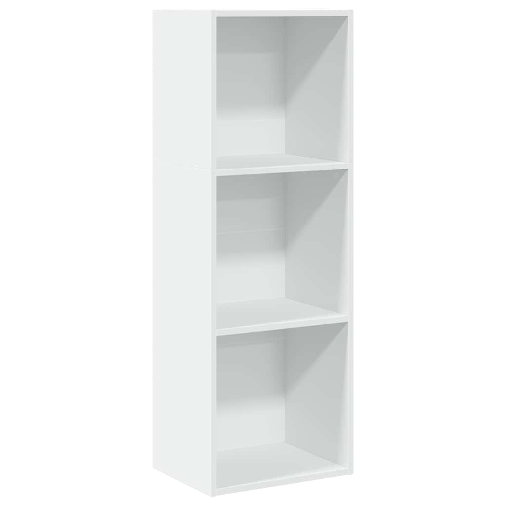 Bokhylle hvit 40x30x114 cm konstruert tre