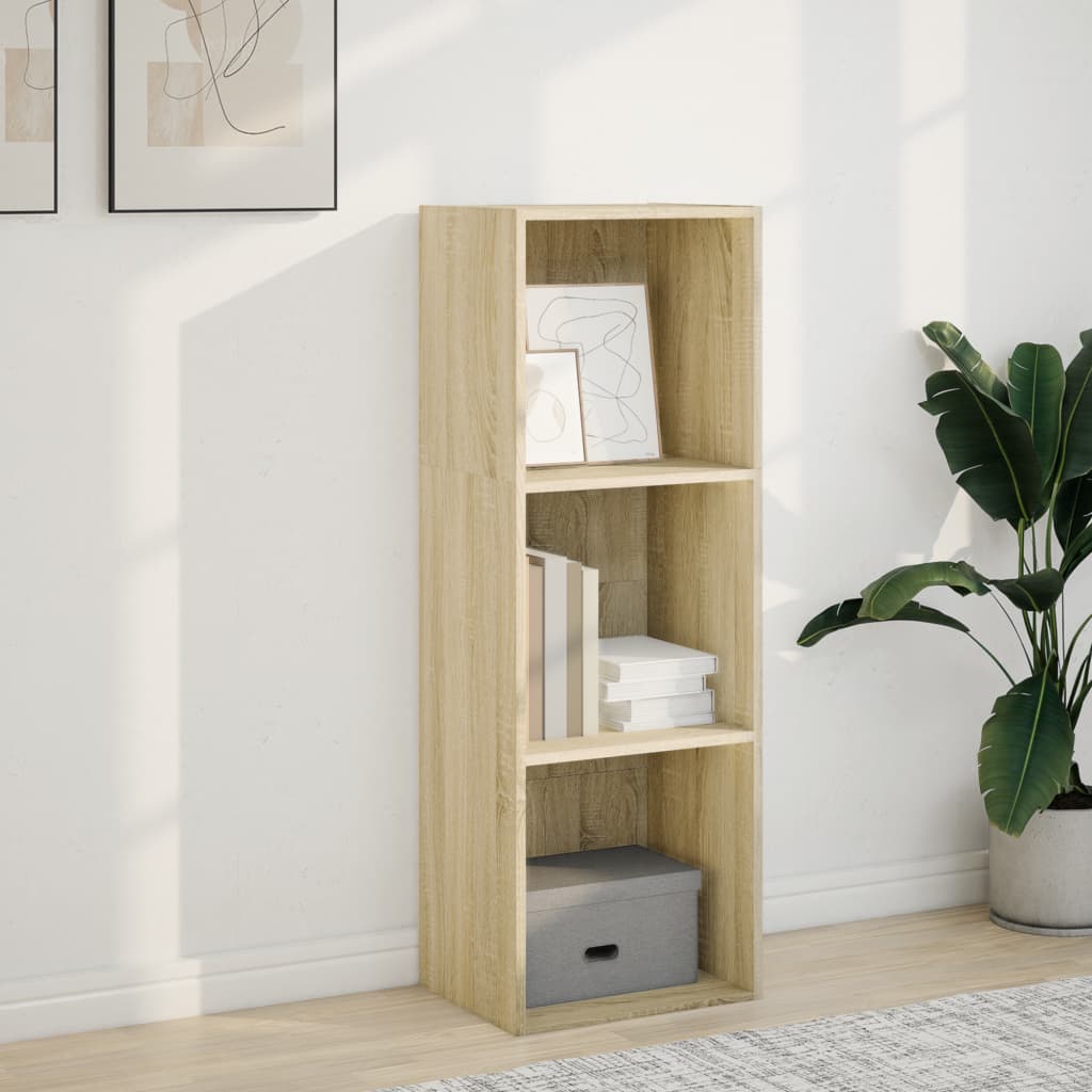 Bokhylle sonoma eik 40x30x114 cm konstruert tre