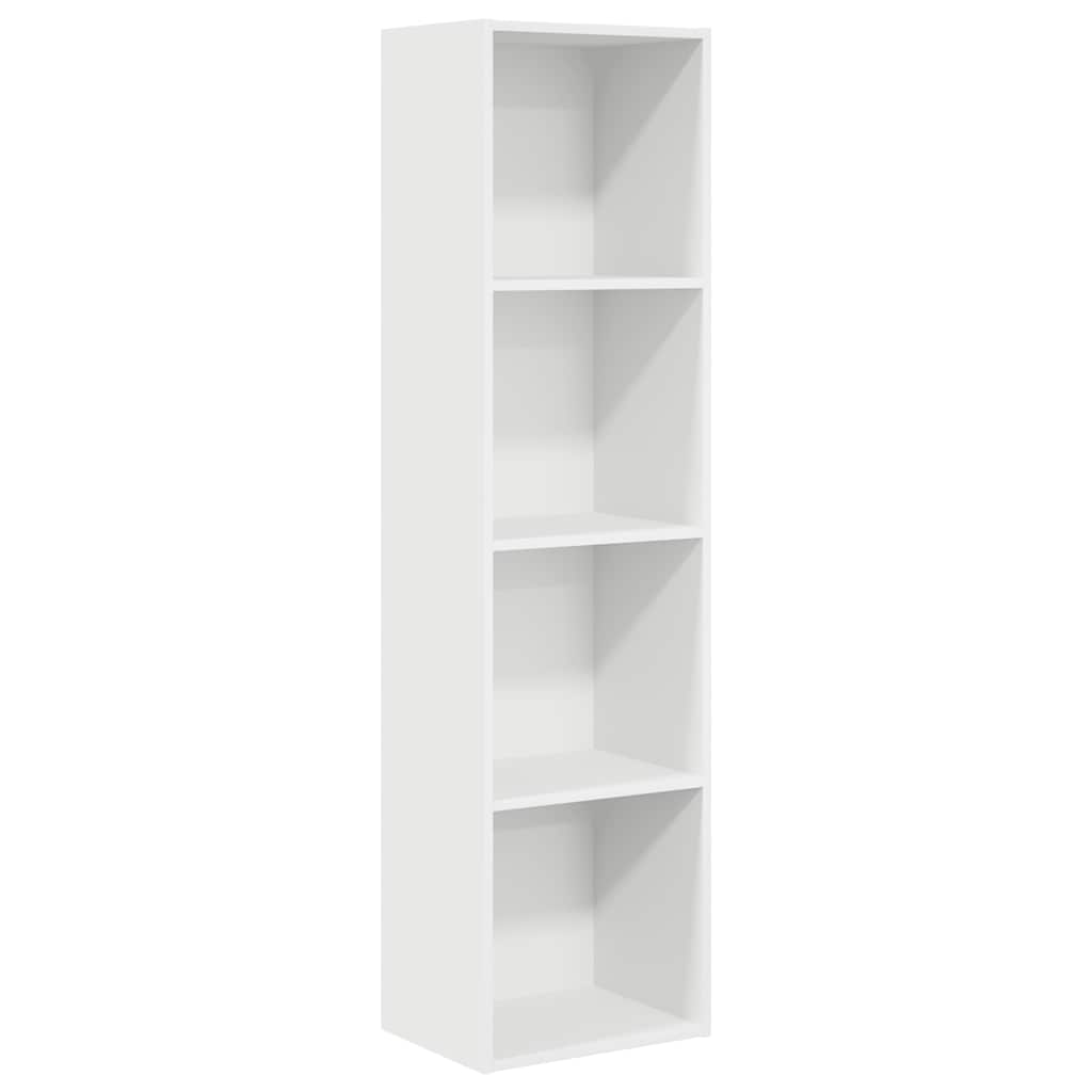 Bokhylle hvit 40x30x152 cm konstruert tre