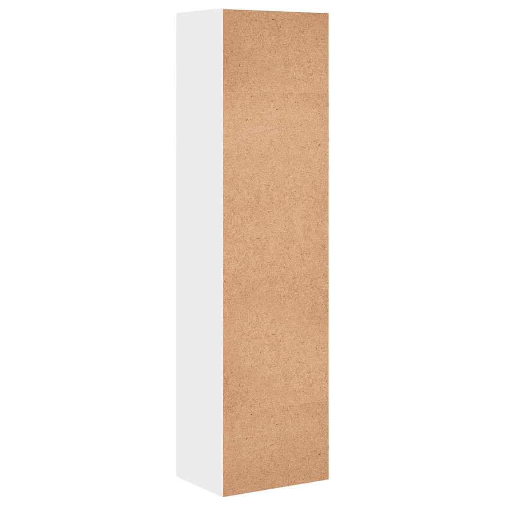 Bokhylle hvit 40x30x152 cm konstruert tre