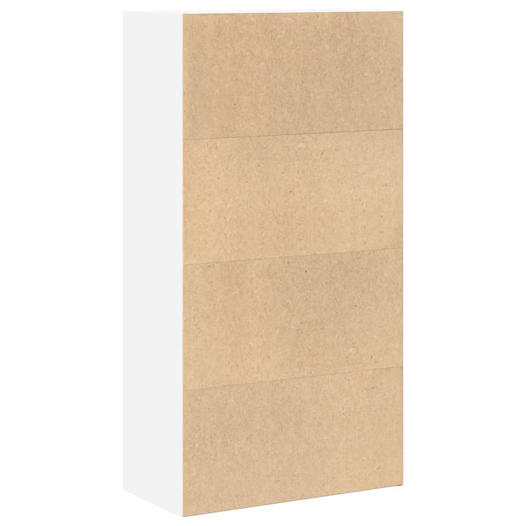 Bokhylle hvit 60x30x114 cm konstruert tre