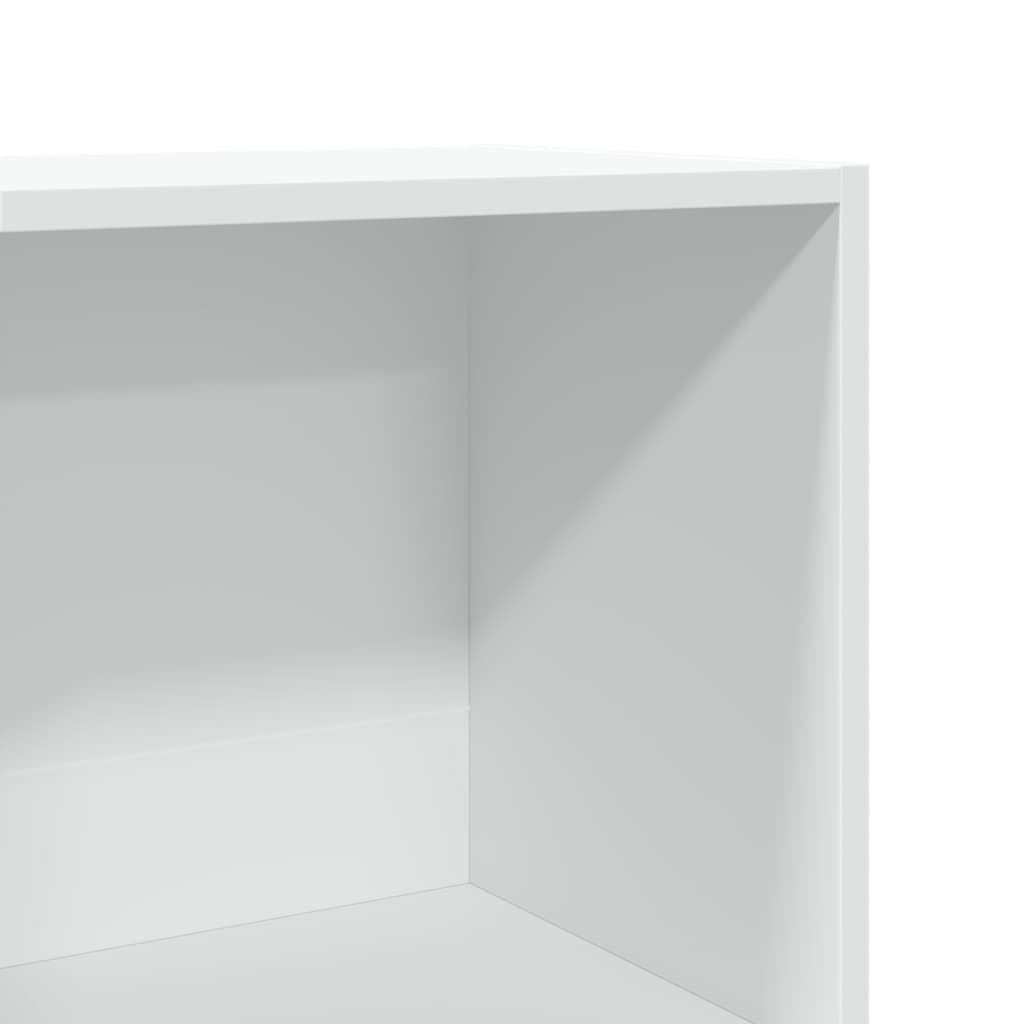 Bokhylle hvit 60x30x114 cm konstruert tre