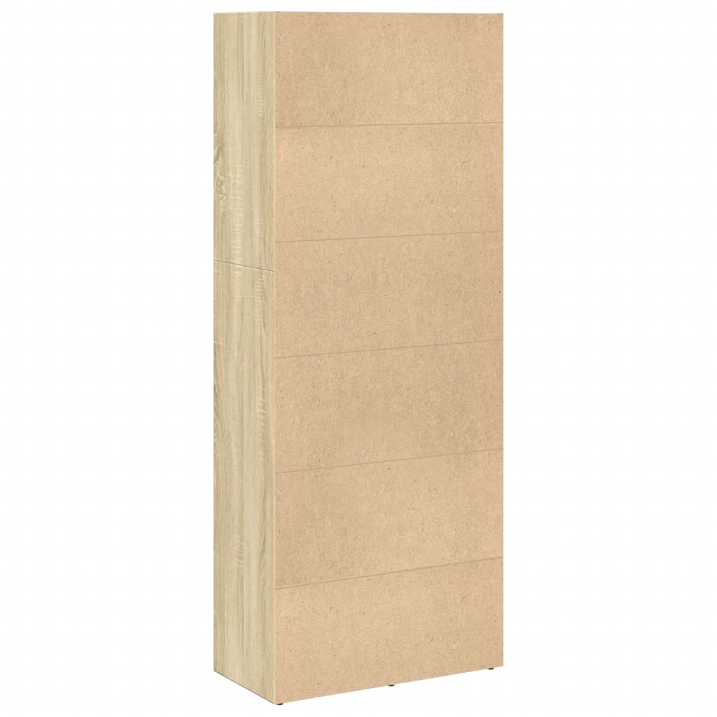 Bokhylle sonoma eik 60x30x152 cm konstruert tre