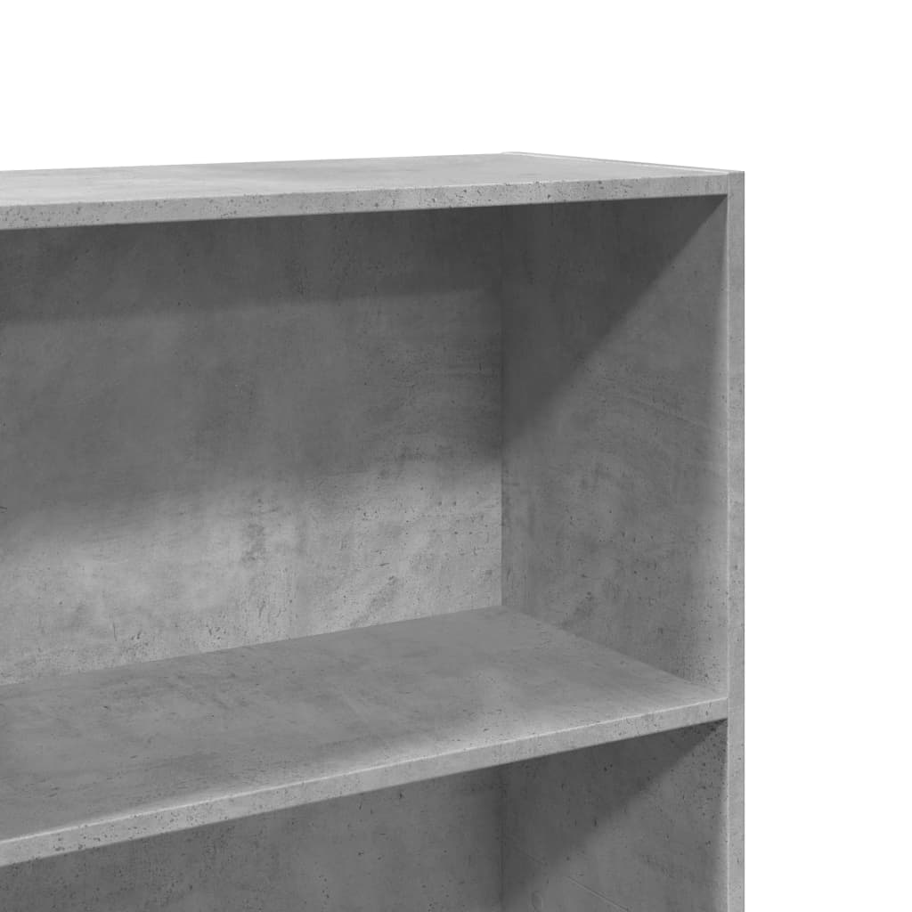 Bokhylle betonggrå 60x30x152 cm konstruert tre