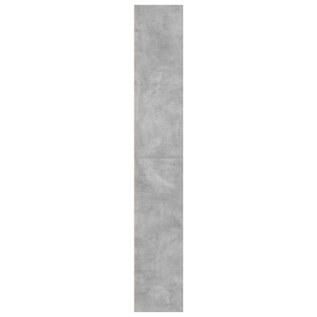 Bokhylle betonggrå 60x30x189 cm konstruert tre