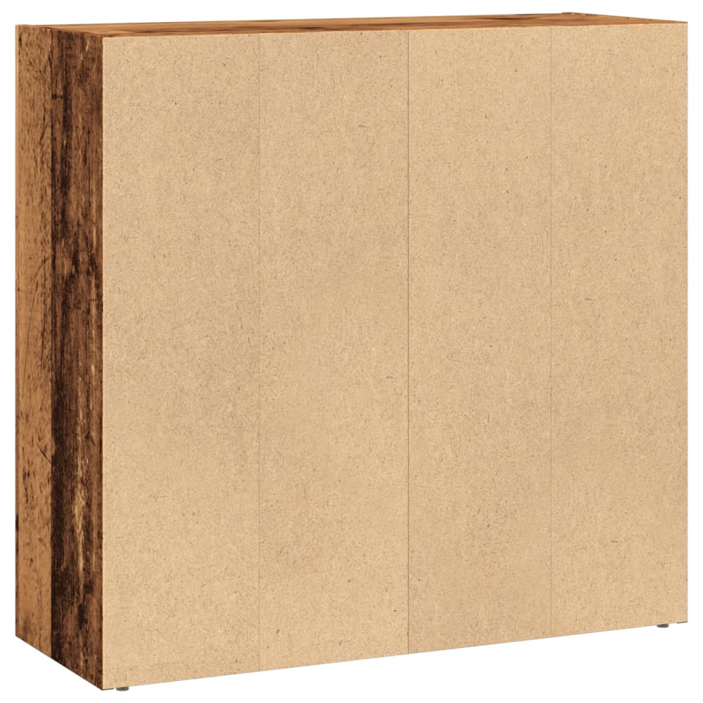 Bokhylle gammelt tre 80x30x77 cm konstruert tre