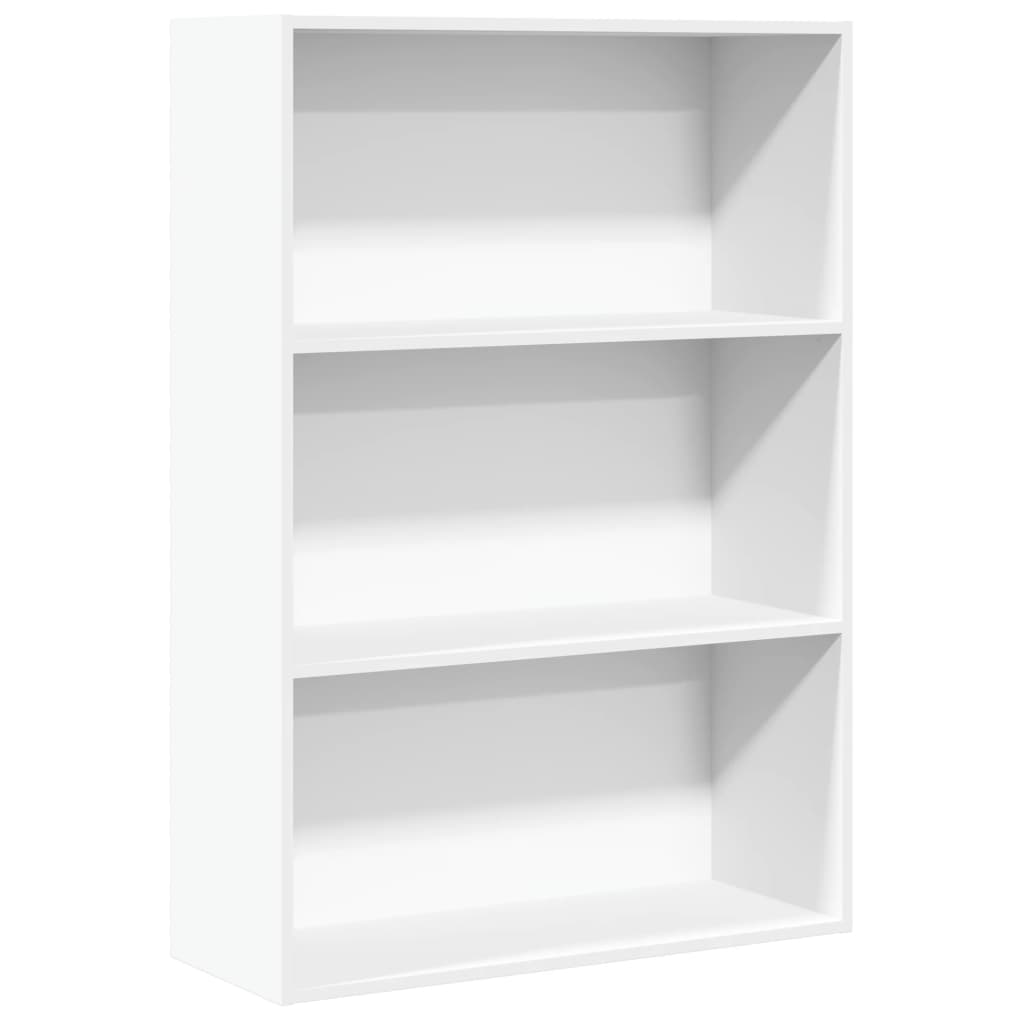 Bokhylle hvit 80x30x114 cm konstruert tre