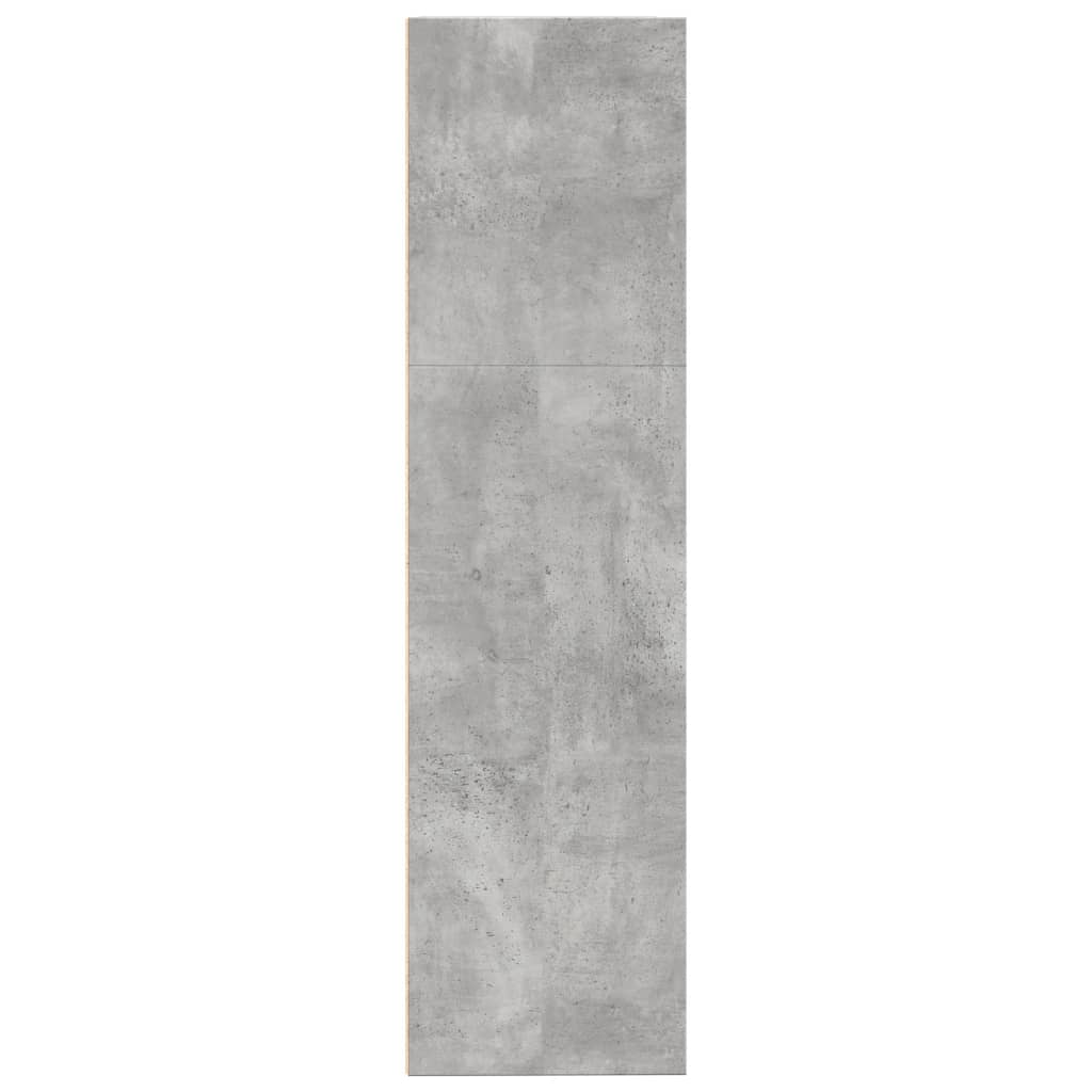 Bokhylle betonggrå 80x30x114 cm konstruert tre