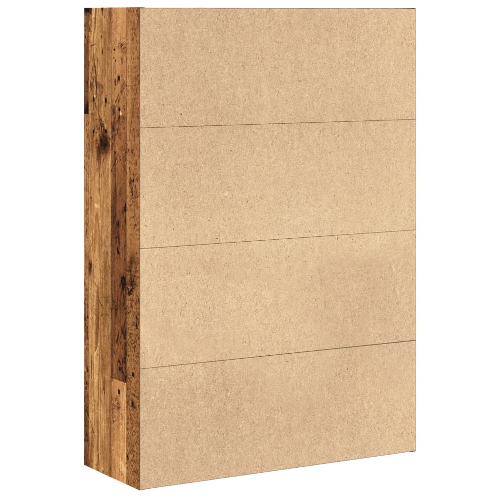 Bokhylle gammelt tre 80x30x114 cm konstruert tre