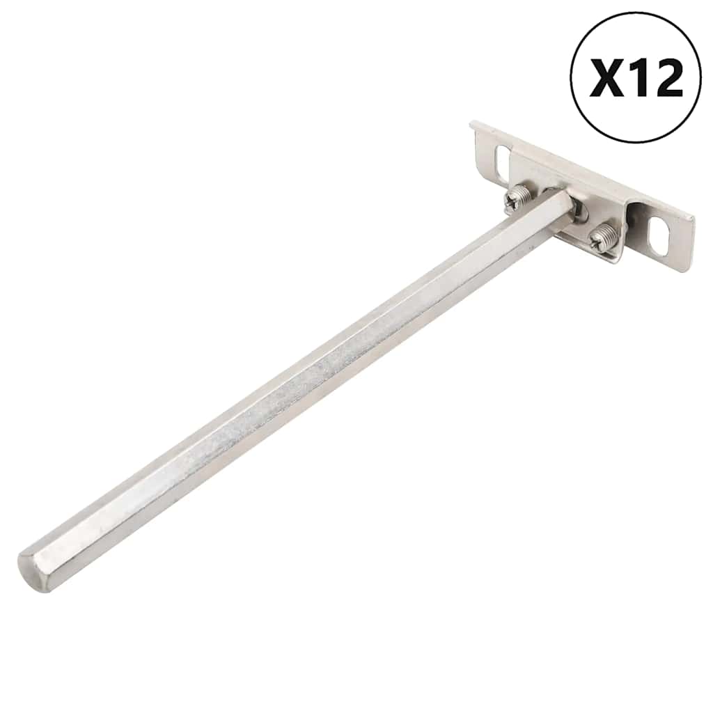 Flytende hyllebraketter 12stk usynlig Ø12x200 mm karbonstål vidaXL